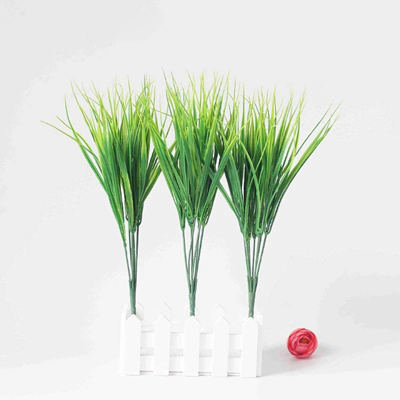 

Artificial Plastic Plants Wheat Grass Greenery Artificial Plastic Shrubs for Outdoors Home Table Wedding Garden Decorations