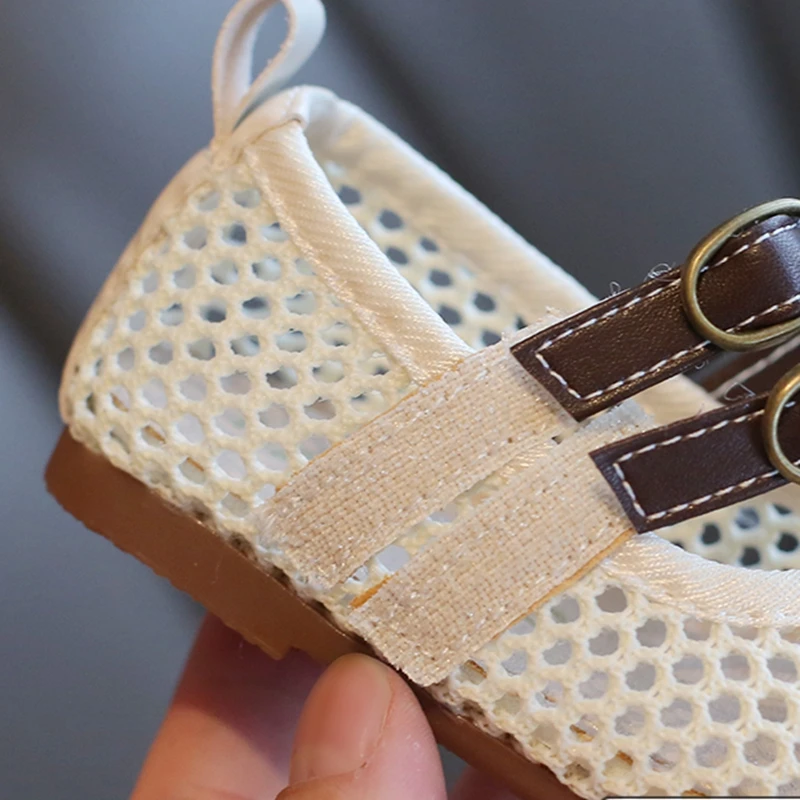 

12-15.5cm Brand Mesh Baby Girl Summer Shoes,Hollow Princess Sandals For Newborn Baby,0-3Years Old Toddler Sandals Baby Flats