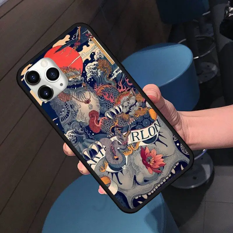 

3D Emboss Fox dragon Phone Case for iPhone 11 12 pro XS MAX 8 7 6 6S Plus X 5S SE 2020 XR shell cover funda