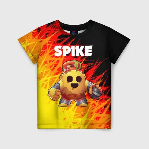 Детская футболка 3D Brawl Stars Spike Robot | одежда и обувь