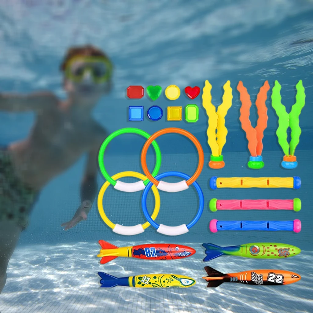 

22 Piece Underwater Diving Toys Set Summer Waer Game Swimming Pool Toys
