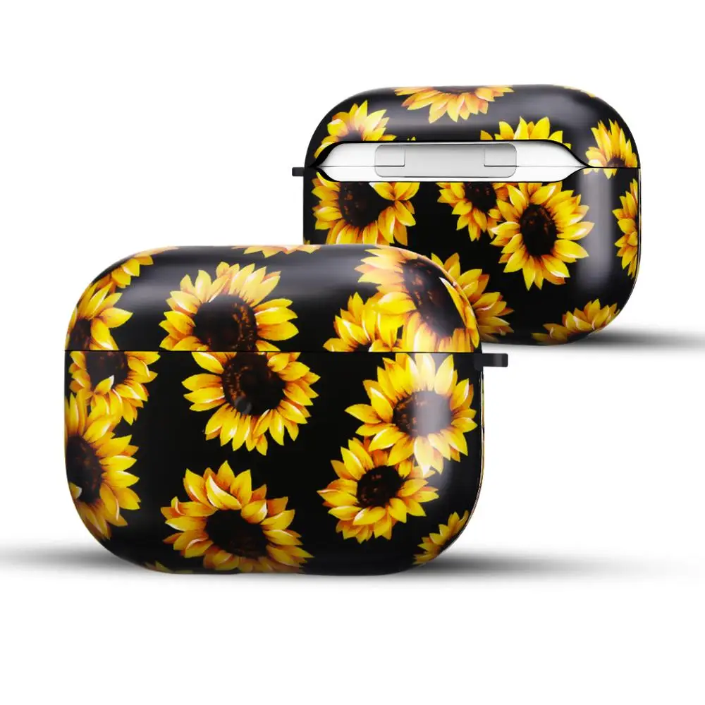 Новинка чехол Netarlier для беспроводных Bluetooth наушников Apple AirPods Pro Sunflower матовый