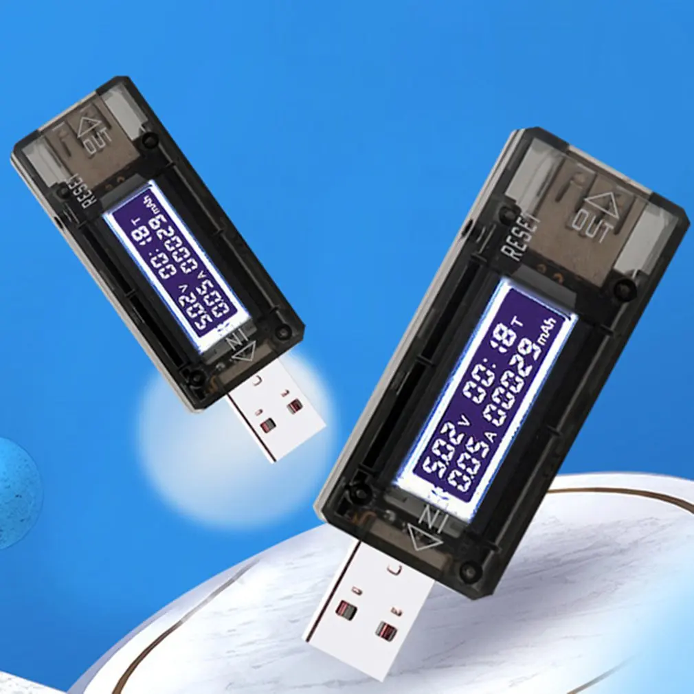 

USB Tester Voltmeter 4V-30V 0-3A Charger Capacity Indicator Time Display Mobile Battery Power Detector