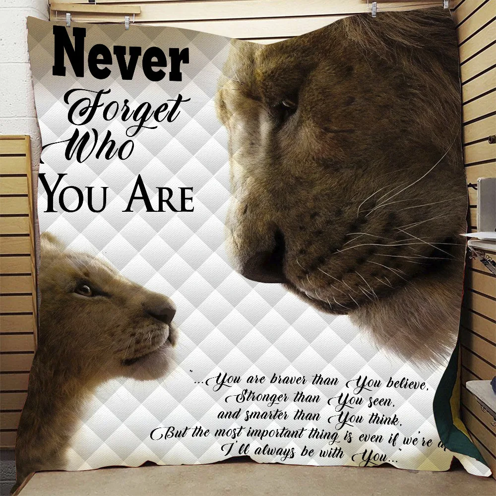 Дропшиппинг Mom's Love Lion летнее одеяло коврик никогда не забывай кто ты 3D принт