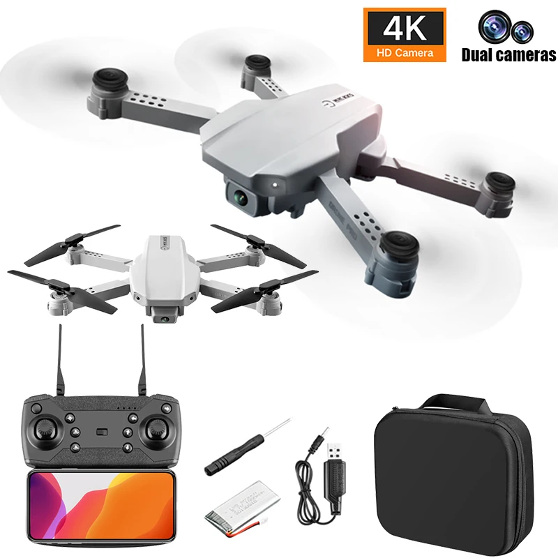 

Новинка Дрон KK5 4K 1080P HD широкоугольная Двойная камера Wi-Fi FPV режим удержания высоты воздуха складной Квадрокоптер Радиоуправляемый Дрон игру...