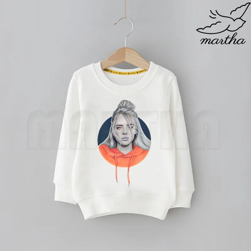 Детские толстовки с героями мультфильмов Billie Eilish детские капюшоном модные милым