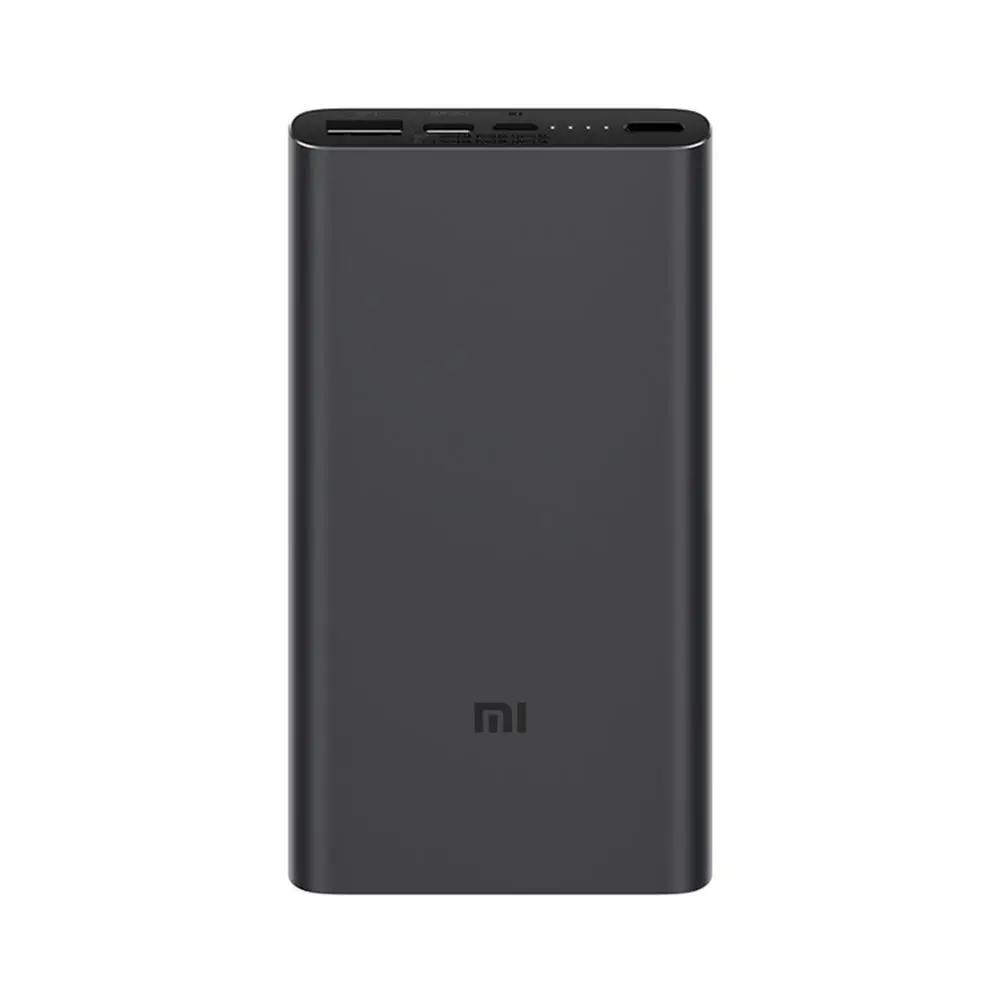 Xiaomi Mi 10000mAh power Bank 3 USB-C Быстрая зарядка двусторонний выход 10000mAh power bank - Цвет: Черный