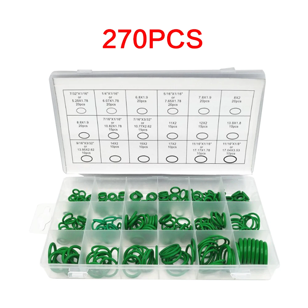 Набор уплотнительных колец из каучука NBR разных размеров 6 типов для