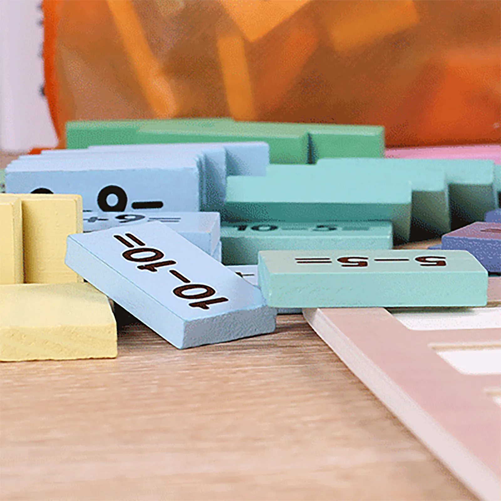 

Montessori Early Educational Math Toys Children's Domino Addition And Subtraction Toy Digital Computing Toys Math Puzzle Toys #K