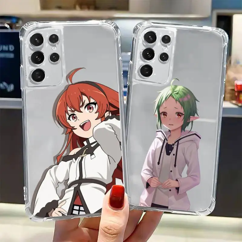 

Mushoku Tensei Anime Phone Case Transparent for Samsung A 10 21S 31 50 51 52 12 71 S note 10 20 21 fe plus ultra