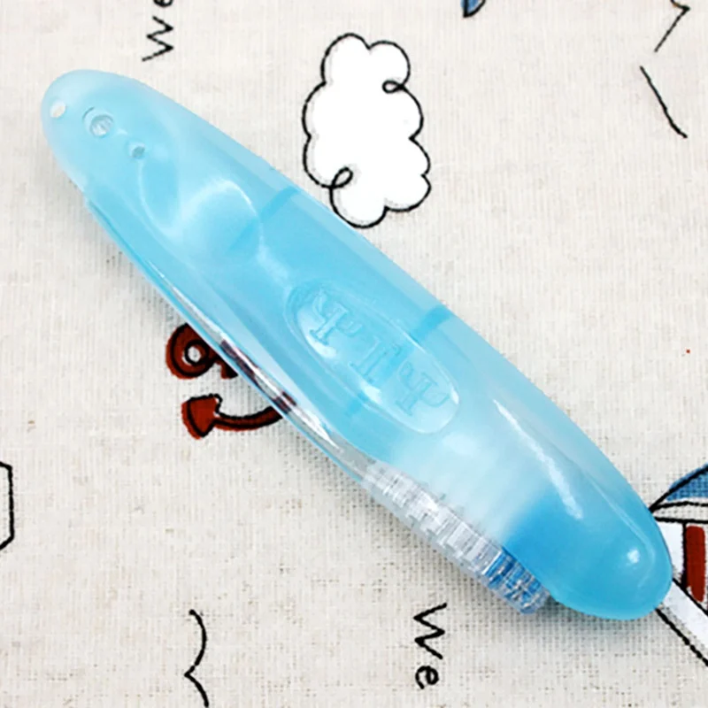 light blue Портативная компактная детская зубная щетка, Складная зубная щетка для путешествий, кемпинга, пеших прогулок, легко брать с собой, Складная зубная щетка - Цвет: light blue