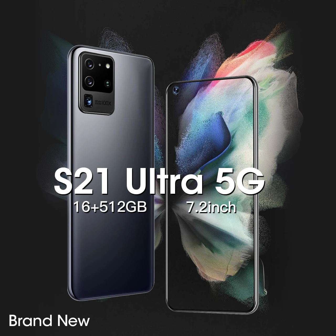 

Global Version S21 Ultra 5G 7.3 Inch Smartphone 6000mAh 24MP+48MP 12GB+512GB Unlock Mobile Phones