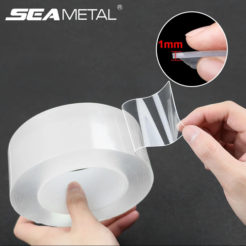 Двухсторонние клейкие ленты из силикагеля 1 мм суперпрозрачная Двухсторонняя