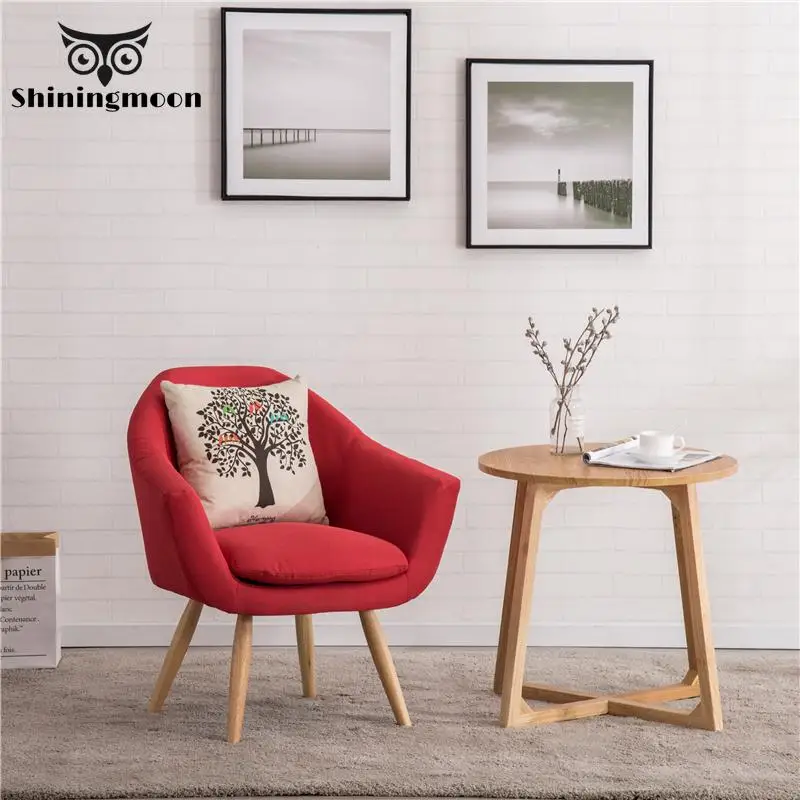 Современный Одноместный деревянный обеденный стул нордический Луи мягкий ткань