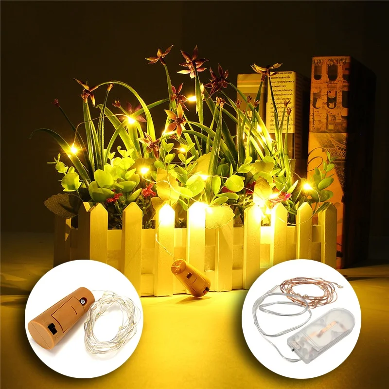 2 м/1 м светодиодная гирлянда из медной проволоки сказочные огни для стеклянной