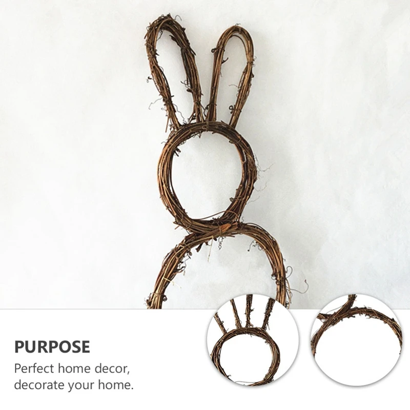 Плетеная декоративная гирлянда из ротанга в виде кролика пасхальное украшение