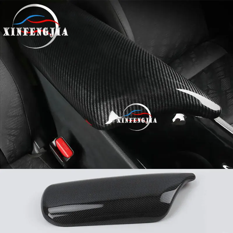 

For Toyota CHR C-HR 18-19 Carbon Fiber Color Car Center Armrest Box Storage Box Decorate Cover Trim
