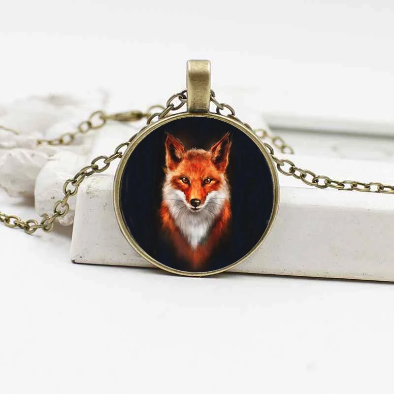 Новый красивый лиса кристалл Аватар стеклянный кулон модное ожерелье ювелирные