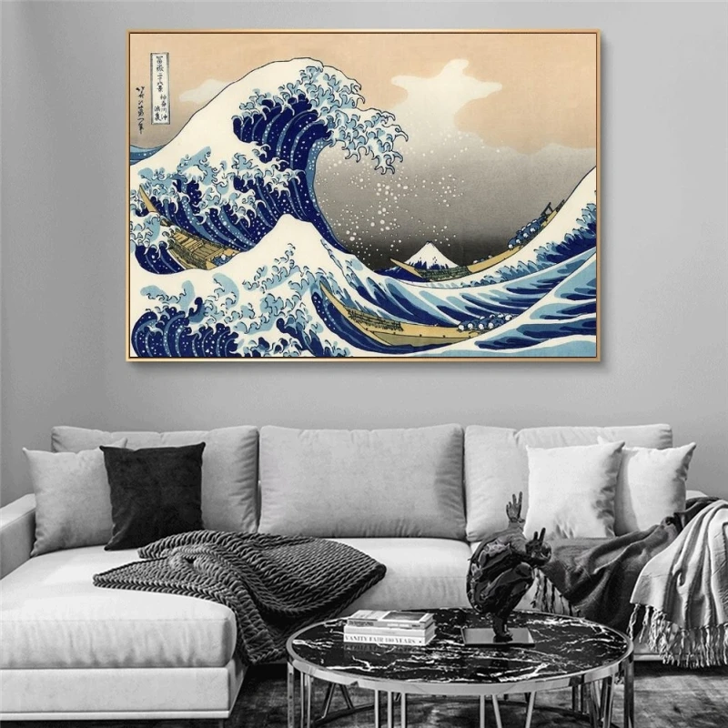 

The Great Wave off Kanagawa Canvas Paintings on the Wall Art Posters And Prints Classical Famous Seascape Art Pictures Cuadros