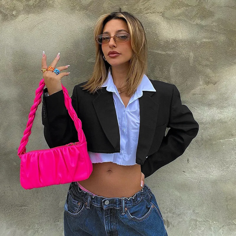 

2021 Early Autumn New Fund is Fashionable Temperament Recreational Match Short Cardigan Small Suit Jacket