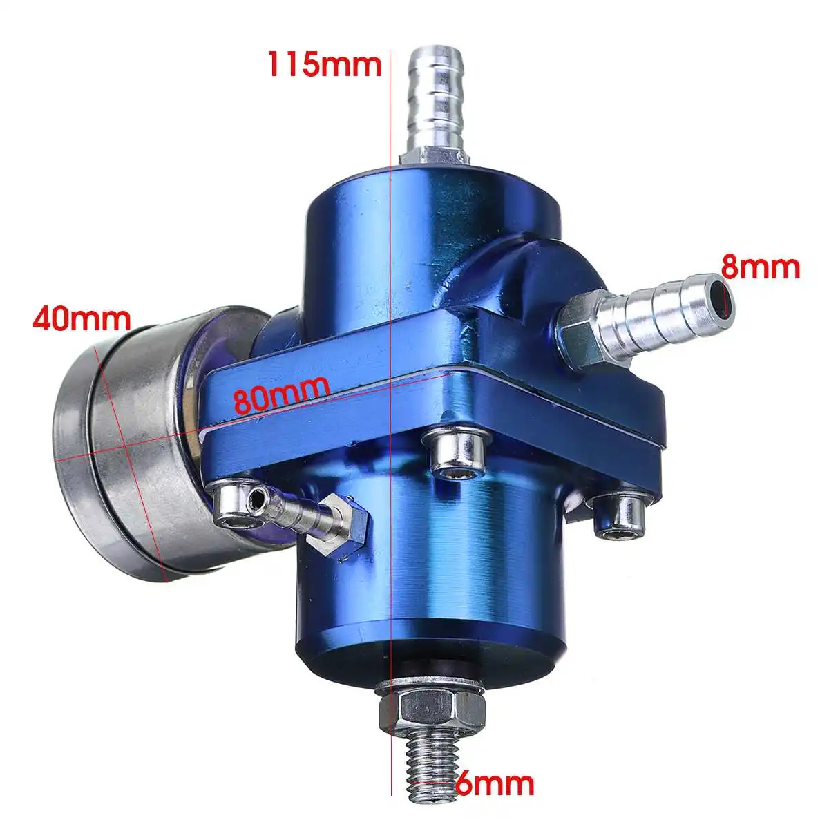 Универсальный алюминиевый регулируемый регулятор давления топлива 3 цвета 0-140