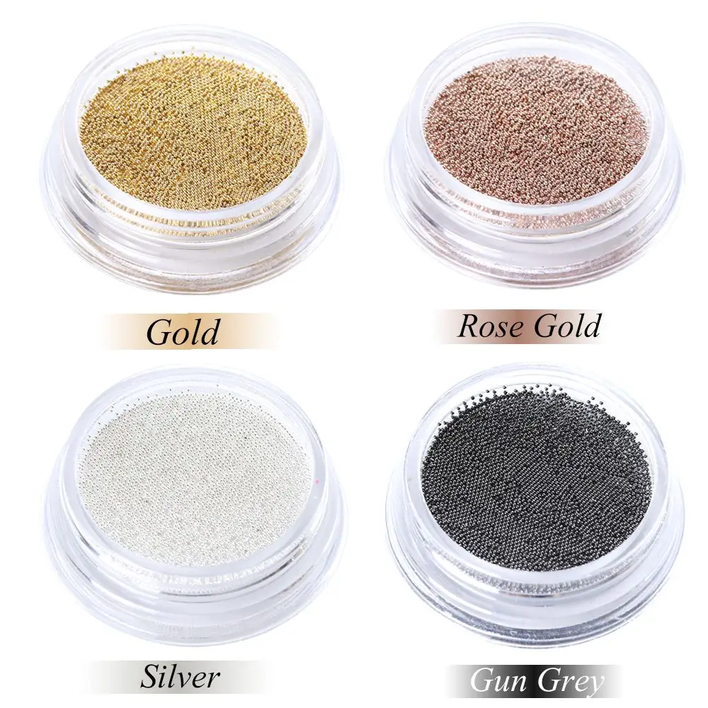 0 4 мм 3D микро Сталь бисер смешанный цвет украшение для ногтей мини небольшой Икра