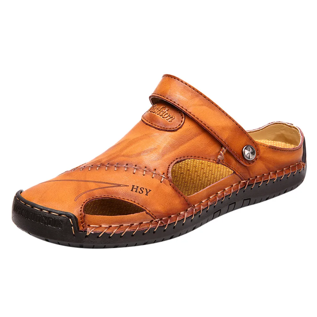 

Leather Casual Beach Shoes Outdoor Men's Sandals Breathable Summer Men's sandals