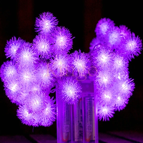 Purple Светодиодный светильник в виде снежинок, гирлянды, рождественские гирлянды, наружные украшения для нового года, Рождества, свадьбы, комнаты, праздника, вечеринки - Испускаемый цвет: Purple