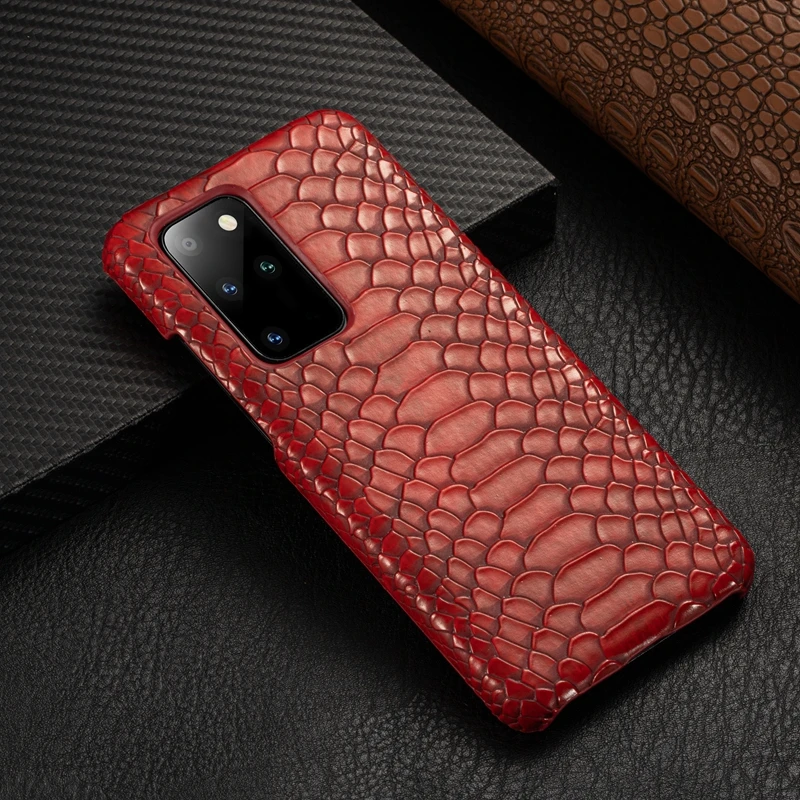 S20 Ultra Snake Case for Samsung Galaxy Luxury PU Leather Plus Back Cover Protection Funda | Мобильные телефоны и