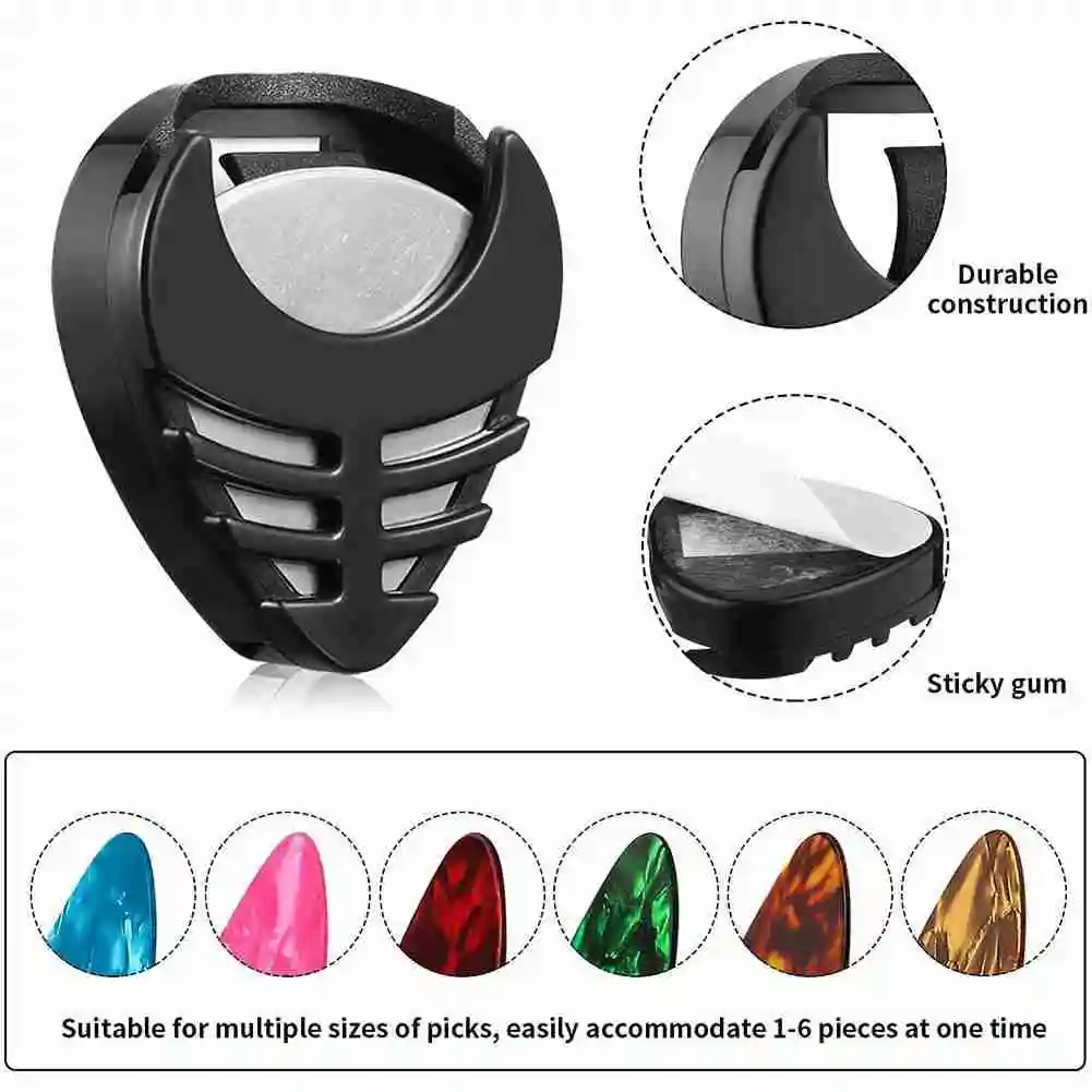 10pcs gitarre picks guitar pick halter set für akustische gitarre elektrische gitarre bass ukulele stick auf halter picks zufällige farbe fr