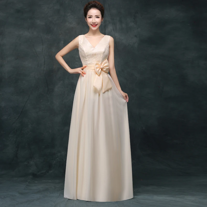 Плюс размер платье подружки невесты для свадебной вечеринки v образным вырезом