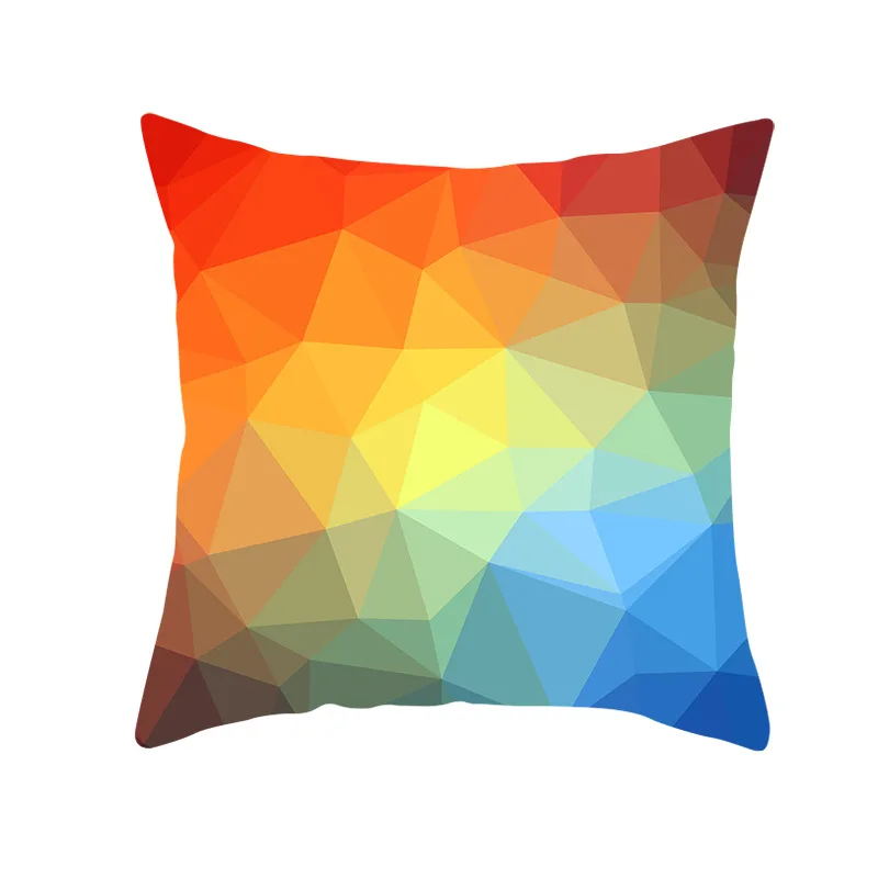 Geometric Prism Cushion Cover Pillow case Polyester Velvet Home Decortion Colorful Sofa Car Throw Pillows Covers 45x45cm | Дом и сад