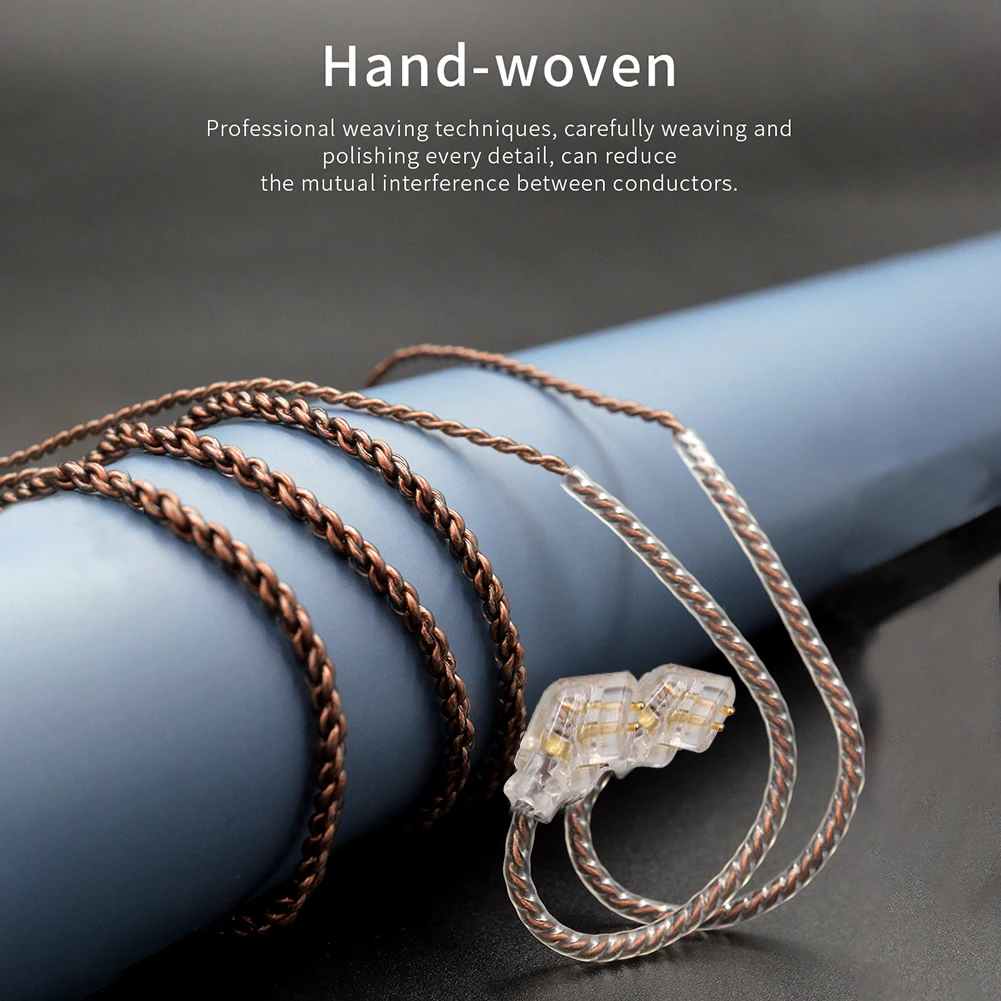 Витой из бескислородной меди аудио кабель для CCA плотным верхним ворсом KZ Hi-Fi