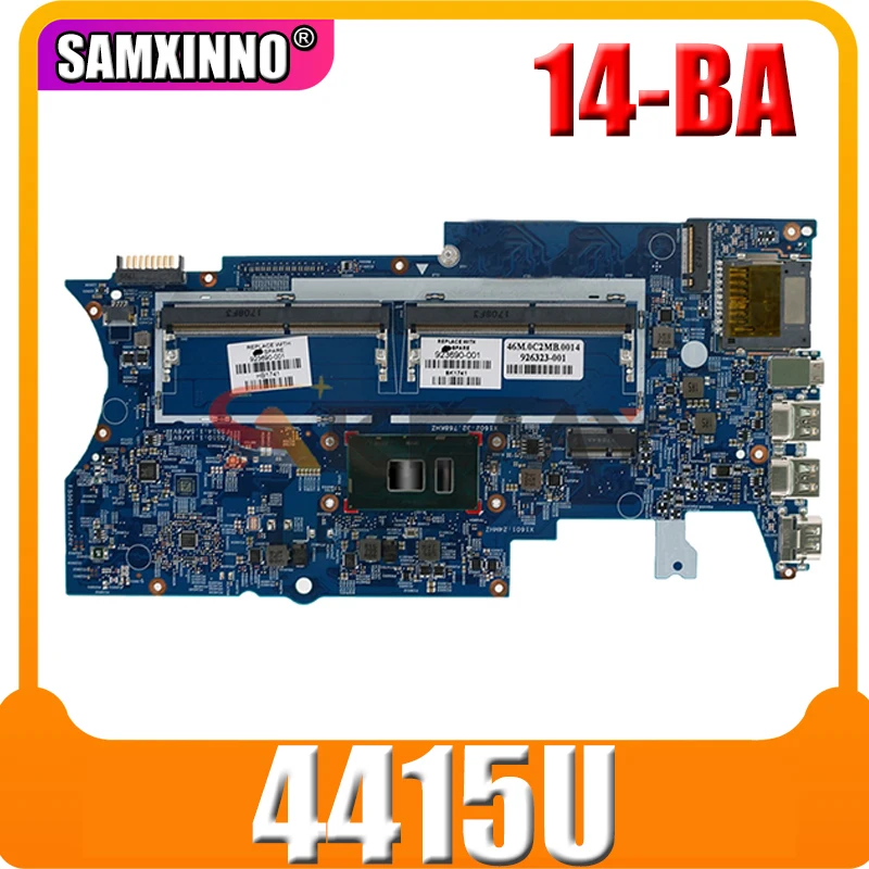 

AKemy Laptop motherboard For HP Pavillion X360 14-BA Core SR348 Pentium 4415U Mainboard 16872-1 923691-601