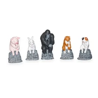 animal art museum thinking animals capsule toys rabbit calico cat shiba inu gorilla pig creative action figure ornament toys