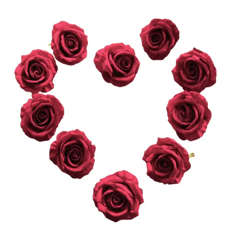 

10pcs Decorative flowers wall wedding bridal accessories clearance diy gifts box artificial flowers scrapbooking silk tea roses