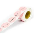 Розовые бумажные этикетки наклейки фольга спасибо свадебные наклейки Скрапбукинг 50-500 шт конверт уплотнения канцелярские товары ручной работы стикер