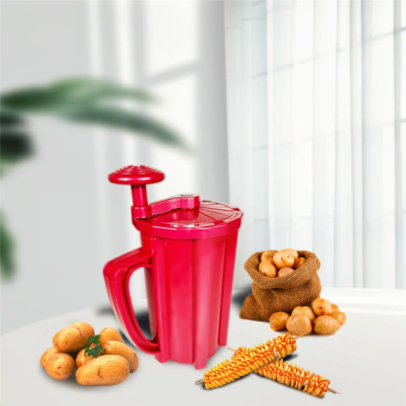 Популярные из нержавеющей стали картофеля гаджет ручной поворот спираль машина