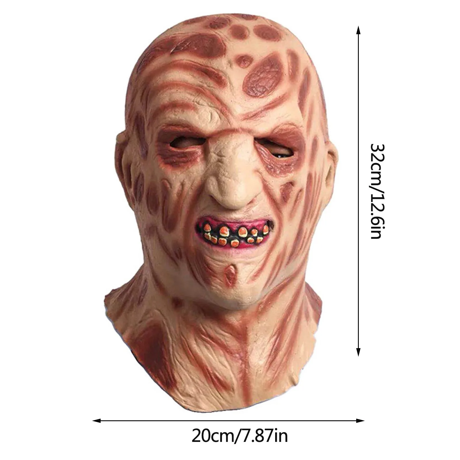 

Halloween Adult Comfortable Party Funny Latex Reusable Skull Headgear Mask Outdoor Creepy Halloween Party Decoration Props