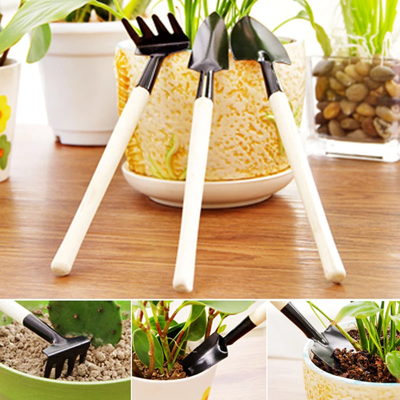 Садовые аксессуары 3 шт./компл. мини-лопата борона цветочный горшок лопаты для