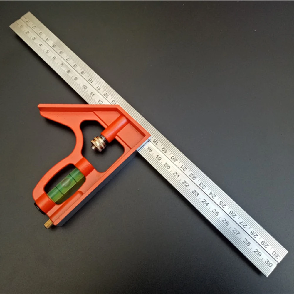 

Steel Combination Square Ruler Steel Ruler Accurate Gauge Multifunction