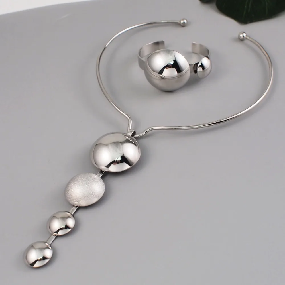 Женский комплект из колье и браслета с подвеской|Ювелирные наборы| |