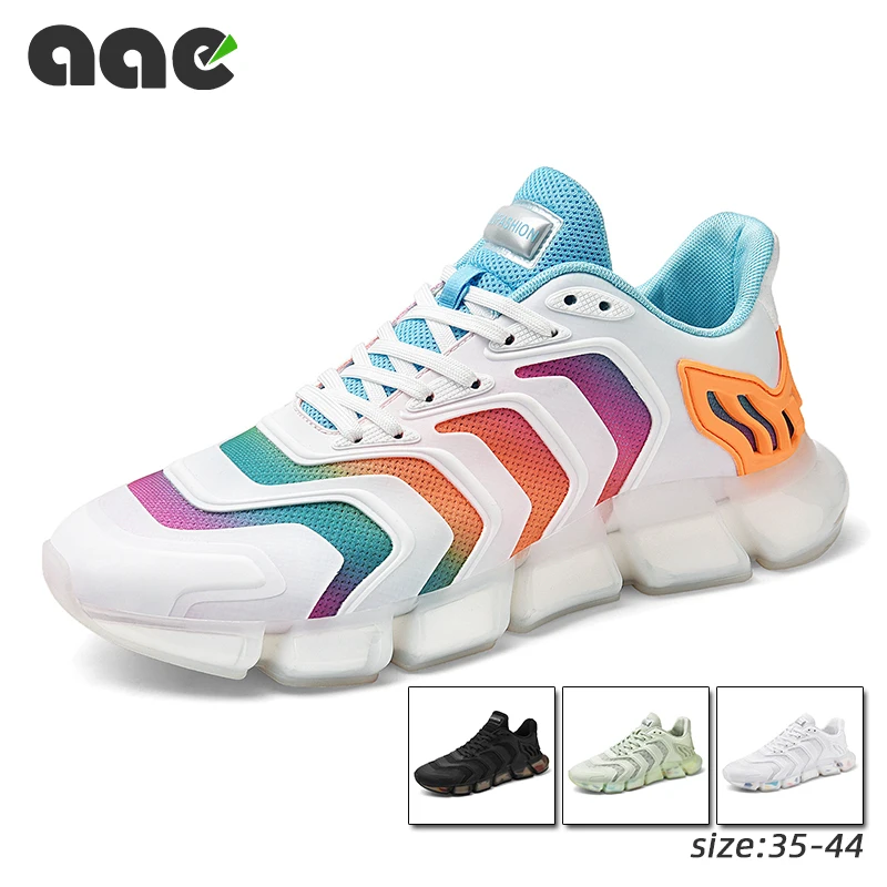 

Trend Men's Casual Shoes Chameleon Luminous Reflective Colorful Glare Night Couple Running Shoes Breathable Zapatos De Hombre