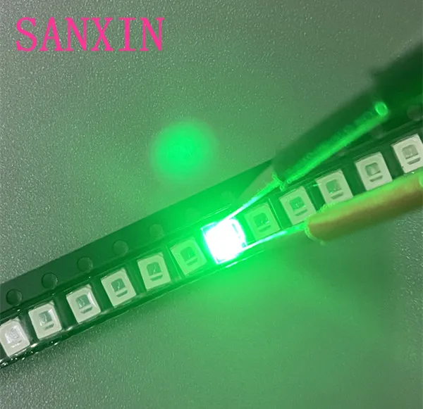 1000 шт./лот SMD LED 2835 зеленый 0 2 Вт Высокий яркий светодиод чип светодиоды 520