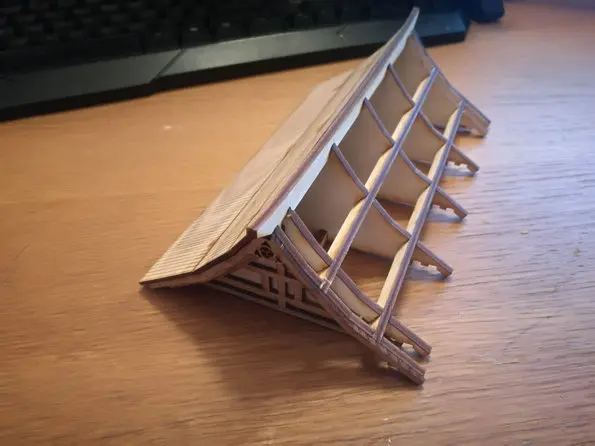 DIY кукольный домик миниатюрная деревянная сцена модель с 28 мм соотношение 1:56 для японских воюющих штатов Размер 26*12*16 см