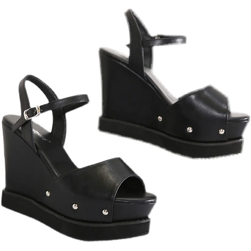 

New 11cm High Heels Women's Slippers Peep Toe High Heels Dress Party Shoes Woman