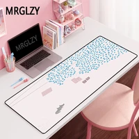 mrglzy minimalist 40x90cm xxl pink mouse pad genshin impact gamer large deskmat computer gaming peripheral accessories mousepad