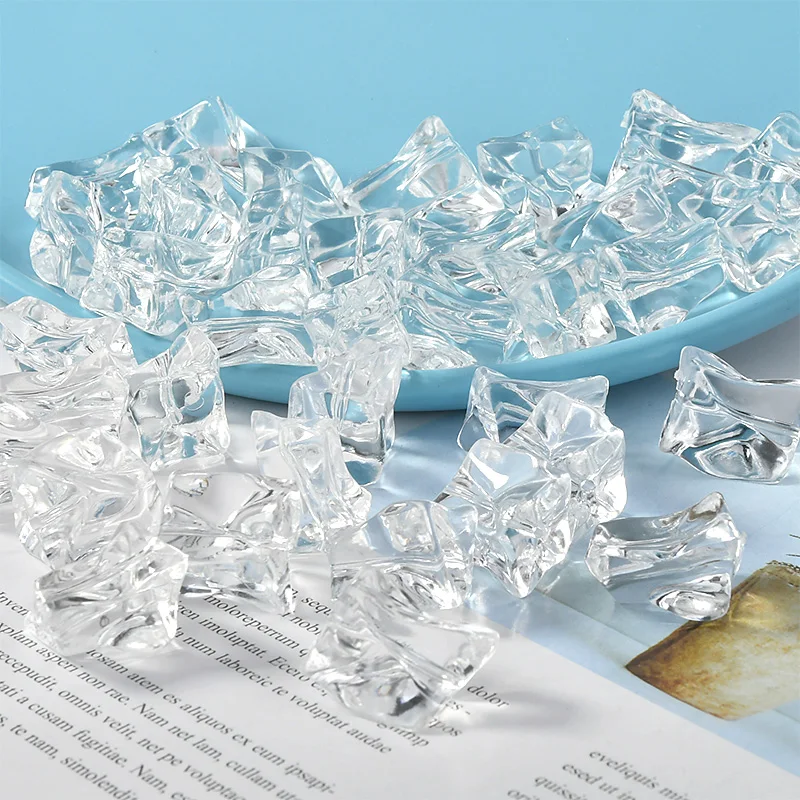 Прозрачные Акриловые серьги с прямым отверстием в форме льда необычная форма