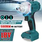 Электрический бесщеточный ударный гайковерт BLMIATKO, шуруповерт 588N.m, перезаряжаемый торцевой гайковерт 12, электроинструмент для батареи Makita 18 в