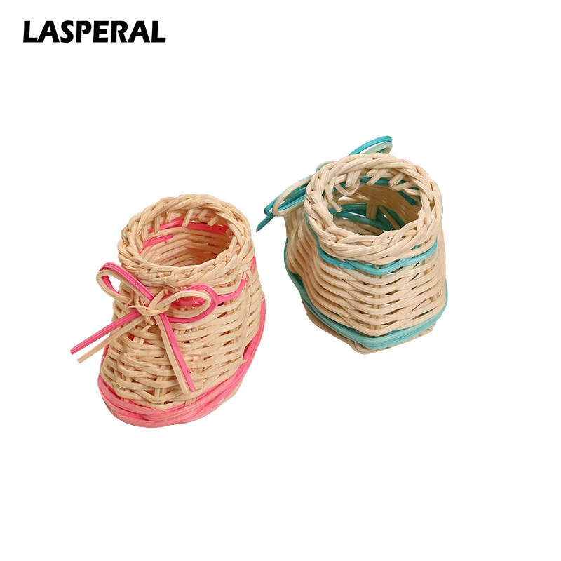 Креативная Милая Мини-обувь плетеные корзины для хранения модные украшения